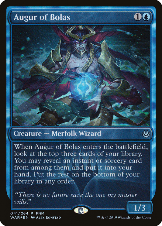 Augur of Bolas (FNM-041) - War of the Spark Promos Foil