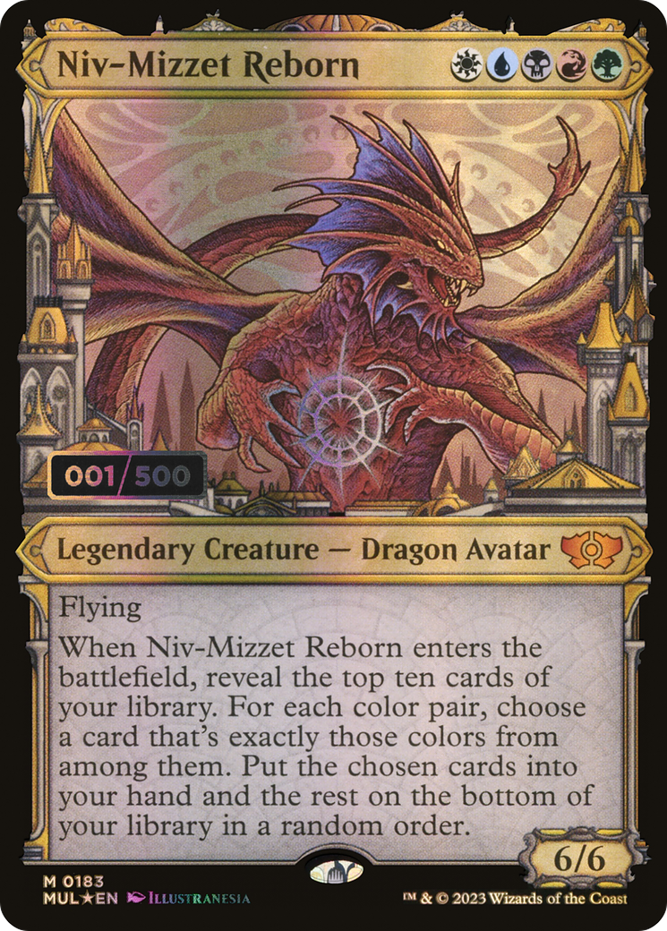 Niv-Mizzet Reborn (MUL-183Z) - Multiverse Legends: (Showcase) Foil