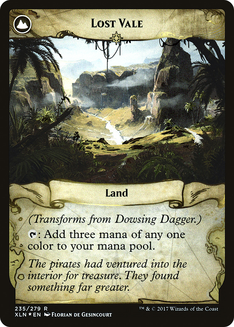 Dowsing Dagger // Lost Vale (PXLN-235S) - Ixalan Promos: (compasslanddfc) Foil