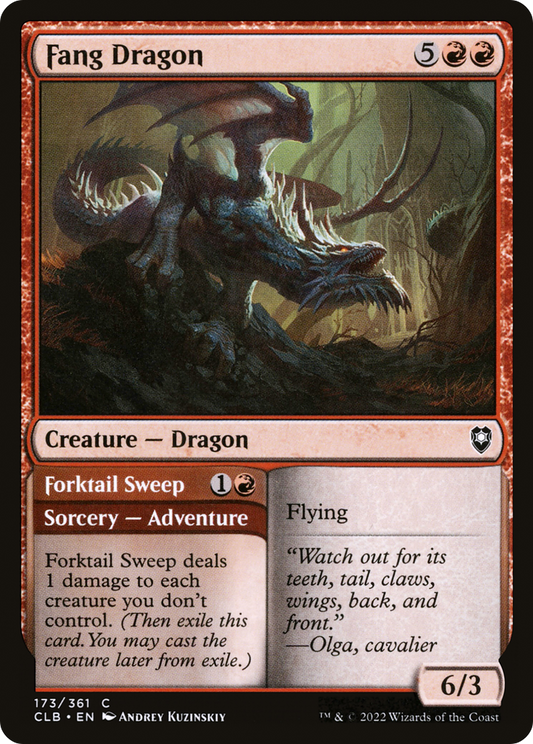 Fang Dragon // Forktail Sweep (CLB-173) - Commander Legends: Battle for Baldur's Gate Foil