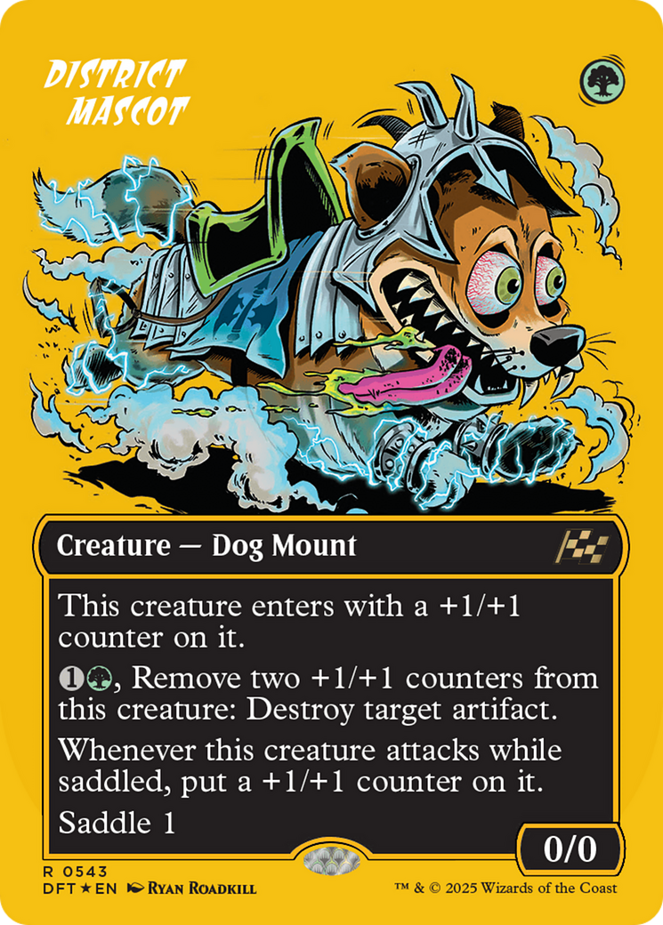 District Mascot  (Borderless)(DFT-543) - Aetherdrift Foil