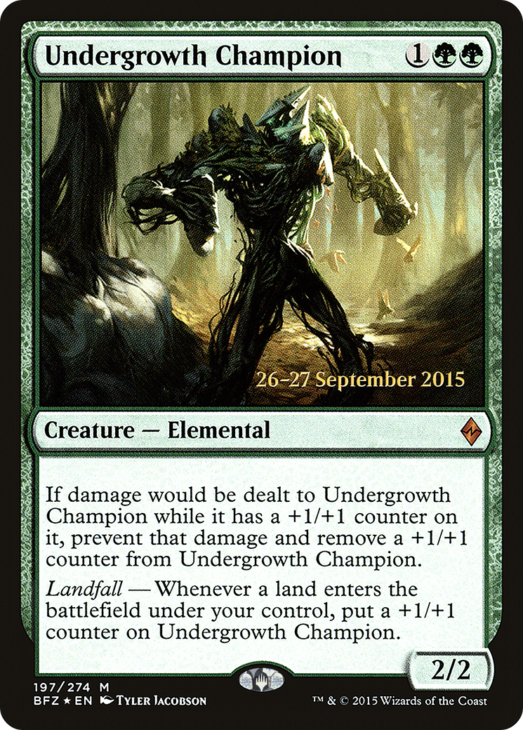 Undergrowth Champion (PRE-197S) - Battle for Zendikar Promos (Prerelease) Foil