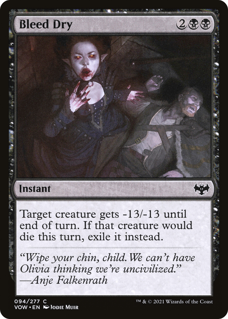 Bleed Dry (VOW-094) - Innistrad: Crimson Vow Foil