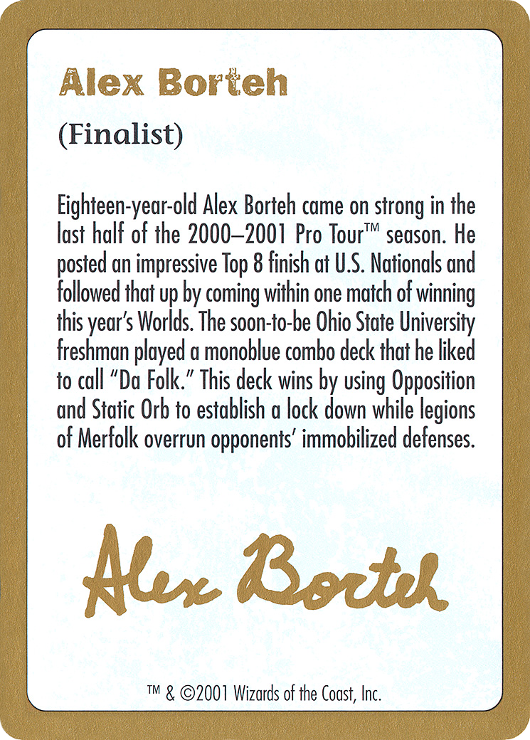 Alex Borteh Bio (WC01-AB0A) - World Championship Decks 2001