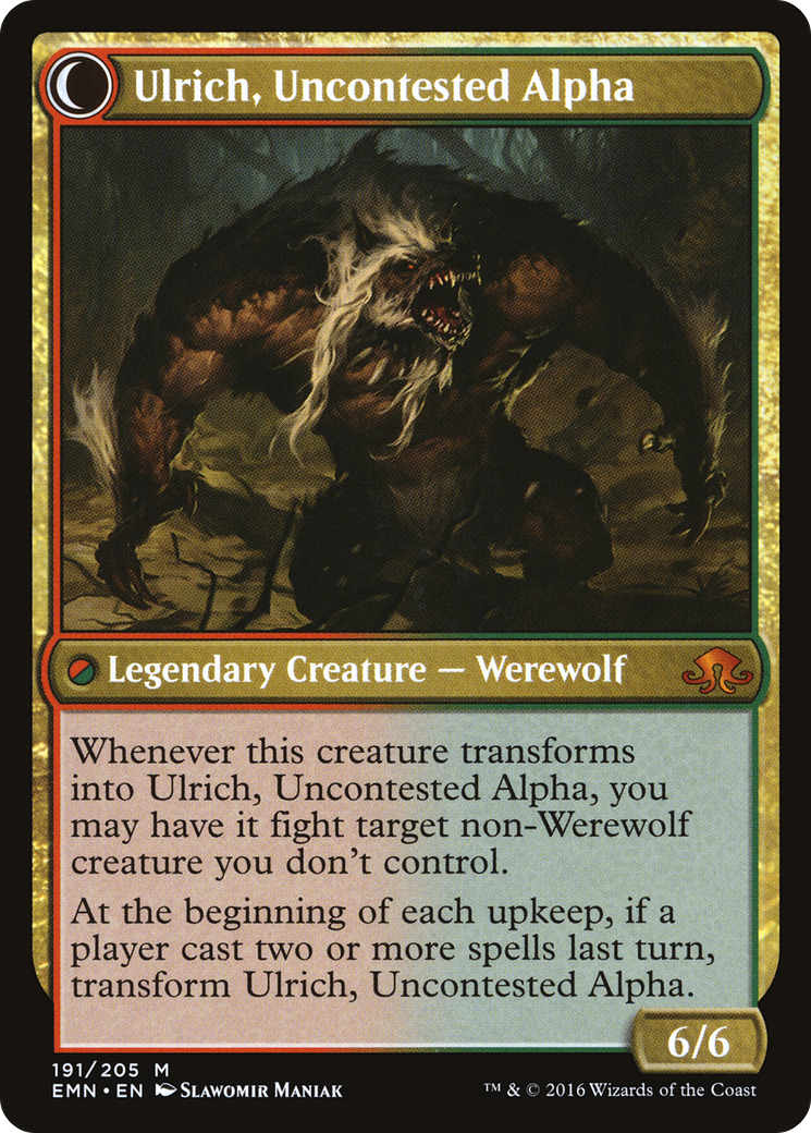 Ulrich of the Krallenhorde // Ulrich, Uncontested Alpha (EMN-191) - Eldritch Moon: (Double Faced Transform)