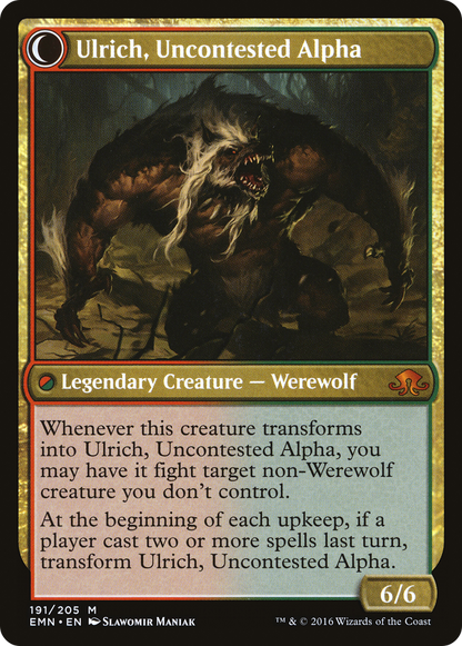 Ulrich of the Krallenhorde // Ulrich, Uncontested Alpha (EMN-191) - Eldritch Moon: (Double Faced Transform)