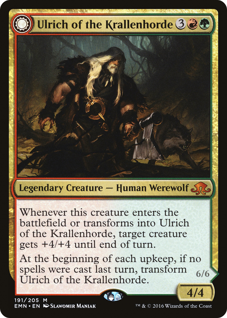 Ulrich of the Krallenhorde // Ulrich, Uncontested Alpha (EMN-191) - Eldritch Moon: (Double Faced Transform) Foil