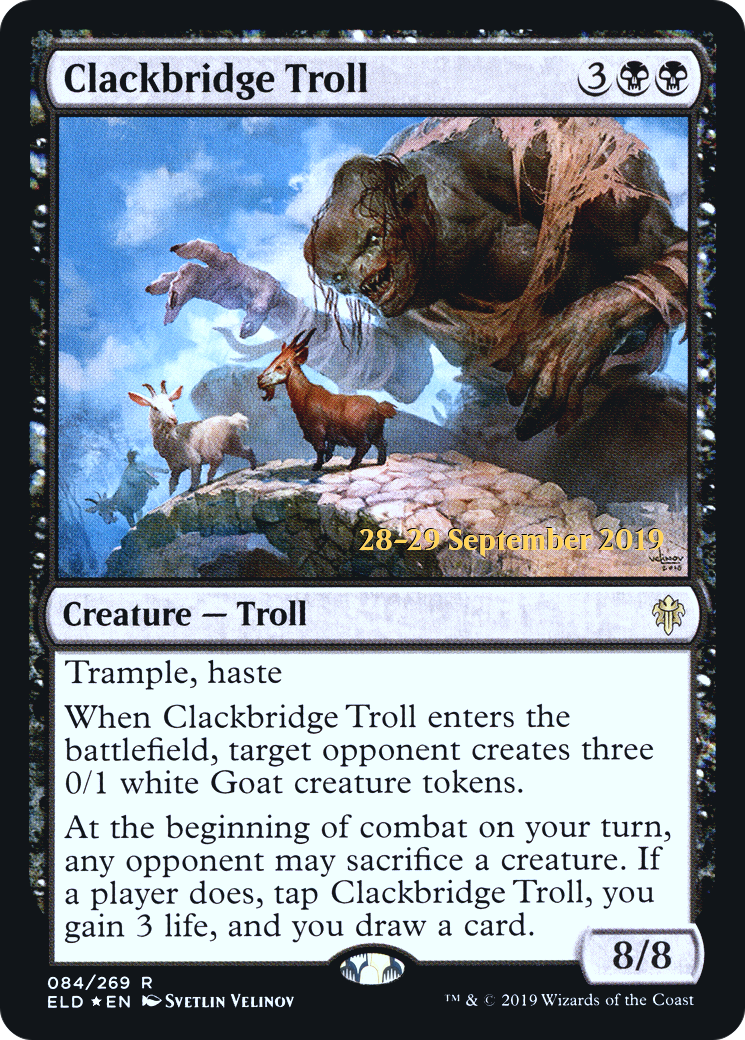 Clackbridge Troll (PELD-84S) - Throne of Eldraine Promos Foil