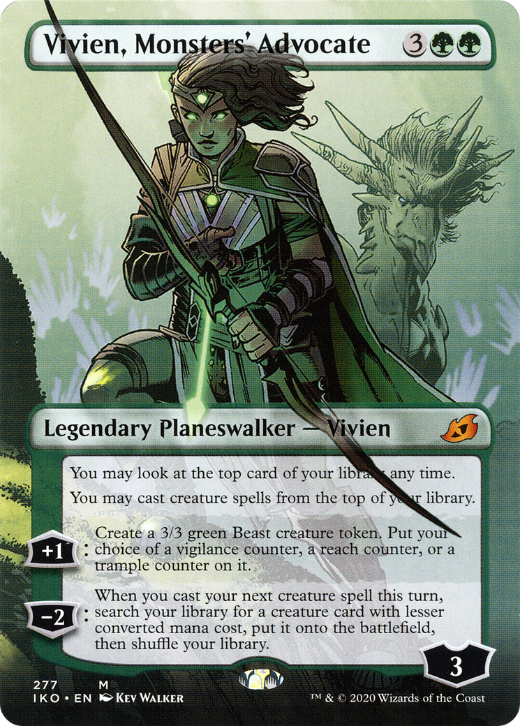 Vivien, Monsters' Advocate (IKO-277) - Ikoria: Lair of Behemoths (Borderless) Foil