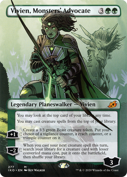 Vivien, Monsters' Advocate (IKO-277) - Ikoria: Lair of Behemoths (Borderless) Foil