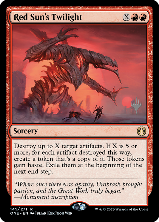 Red Sun's Twilight (PONE-145P) - Phyrexia: All Will Be One Promos Foil