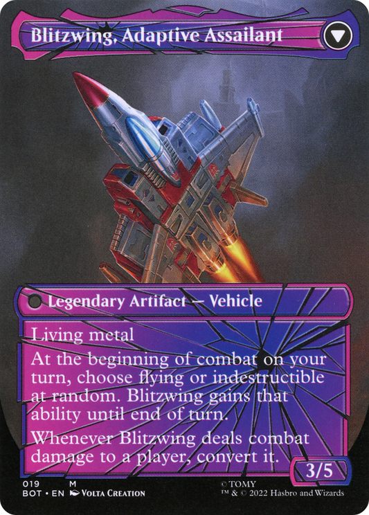 Blitzwing, Cruel Tormentor // Blitzwing, Adaptive Assailant (BOT-019) - Transformers: (convertdfc, shatteredglass) (Borderless) Foil