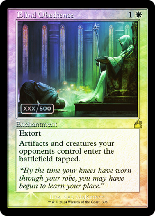 Blind Obedience (Retro Frame) (Serial Numbered) (RVR-303) - Ravnica Remastered Foil