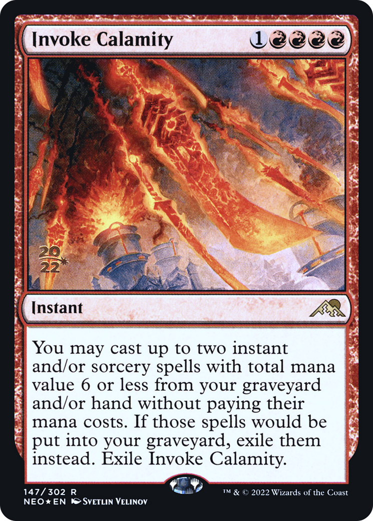 Invoke Calamity (PNEO-147S) - Kamigawa: Neon Dynasty Promos Foil