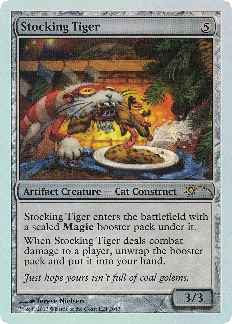 Stocking Tiger (HHO-13†) - Happy Holidays Foil