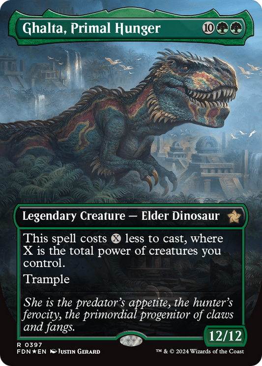 Ghalta, Primal Hunger (FDN-397) - Foundations (Borderless) Foil