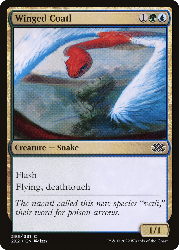 Winged Coatl (2X2-295) - Double Masters 2022 Foil