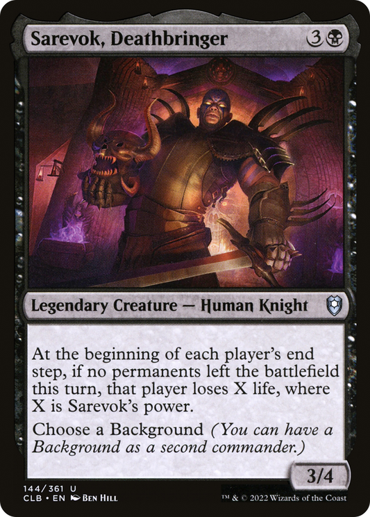 Sarevok, Deathbringer (CLB-144) - Commander Legends: Battle for Baldur's Gate Foil