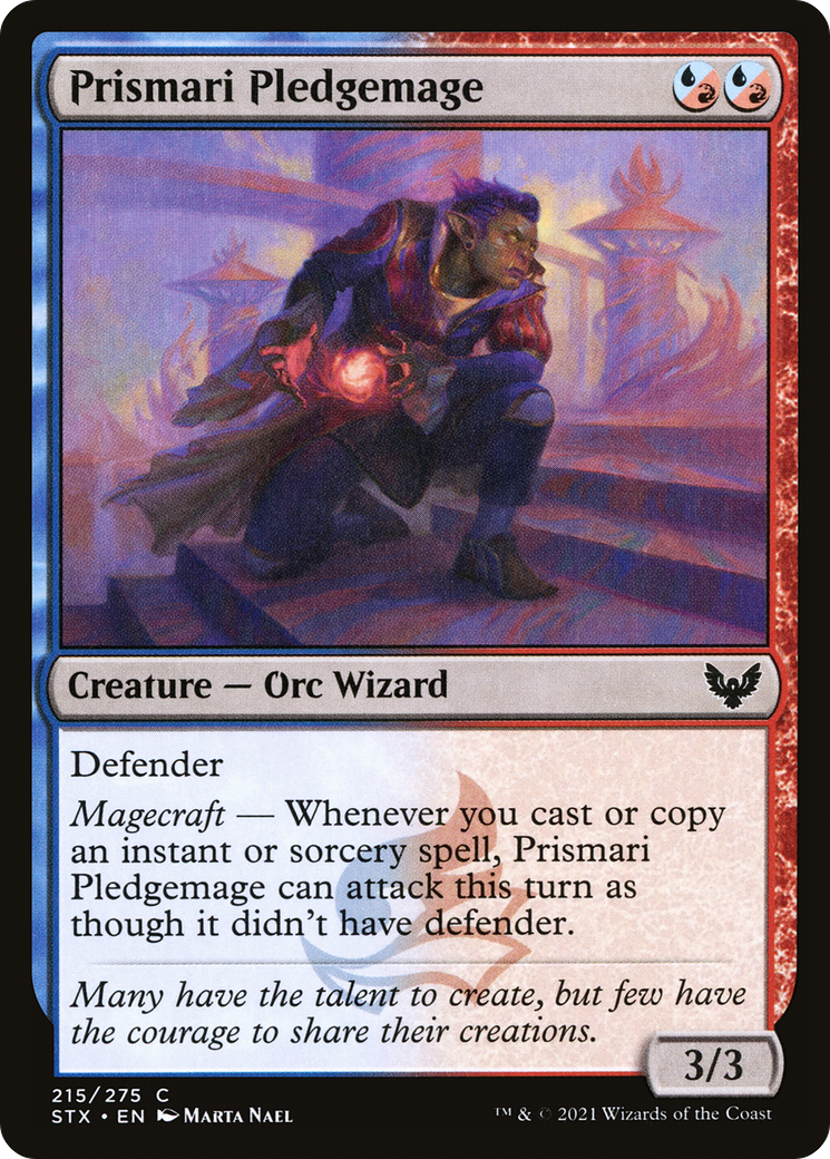 Prismari Pledgemage (STX-215) - Strixhaven: School of Mages Foil