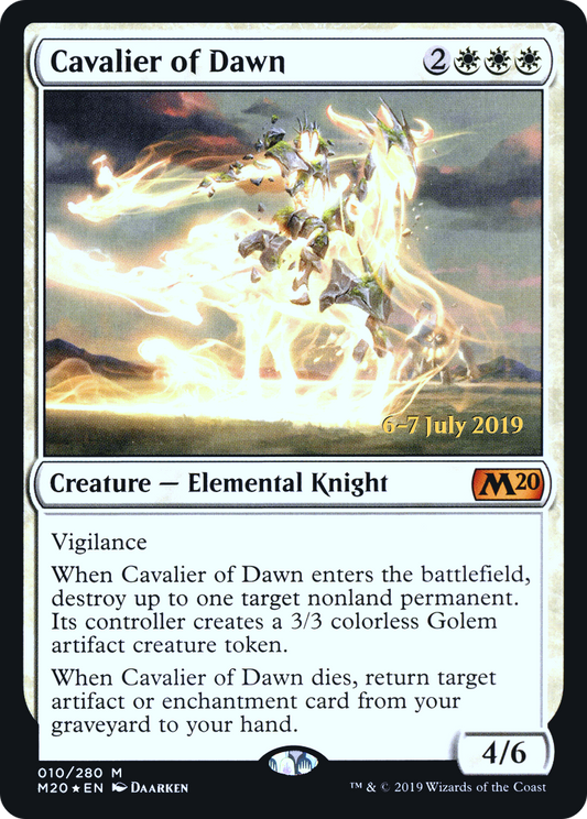 Cavalier of Dawn (PRE-010) - Core Set 2020 Promos Foil