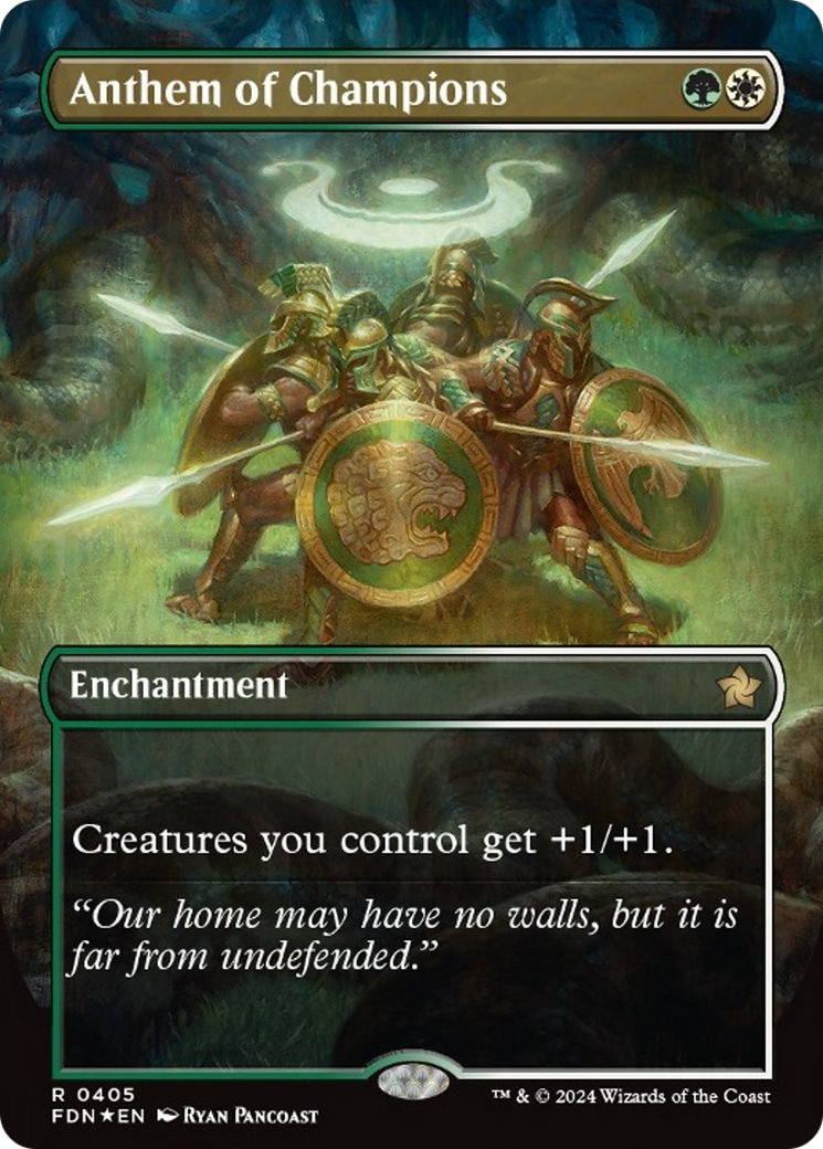 Anthem of Champions (FDN-405) - Foundations (Borderless) Foil