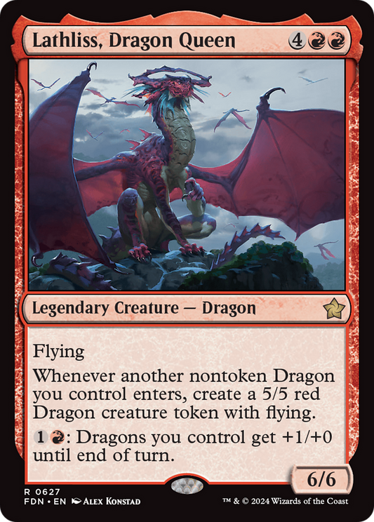 Lathliss, Dragon Queen (FDN-627) - Foundations Foil