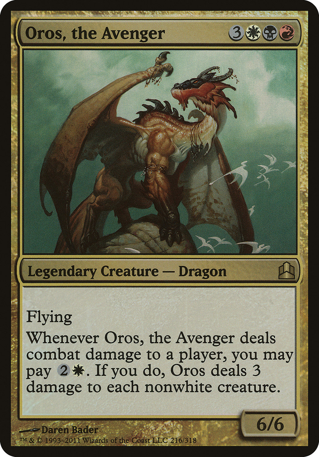 Oros, the Avenger (OCMD-216) - Commander 2011 Oversized Foil