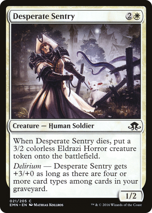 Desperate Sentry (EMN-021) - Eldritch Moon Foil