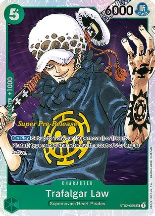 (ST02-009) Trafalgar Law - Super Pre-Release Starter Deck 2: Worst Generation Foil