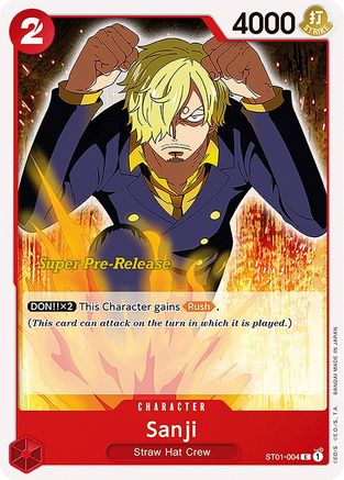 (ST01-004) Sanji - Super Pre-Release Starter Deck 1: Straw Hat Crew Normal