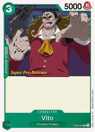 (ST02-002) Vito - Super Pre-Release Starter Deck 2: Worst Generation Normal