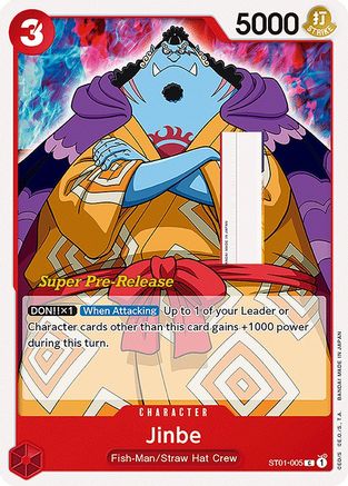 (ST01-005) Jinbe - Super Pre-Release Starter Deck 1: Straw Hat Crew Normal