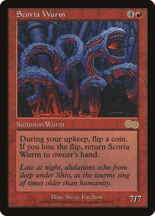 Scoria Wurm (USG-212) - Urza's Saga