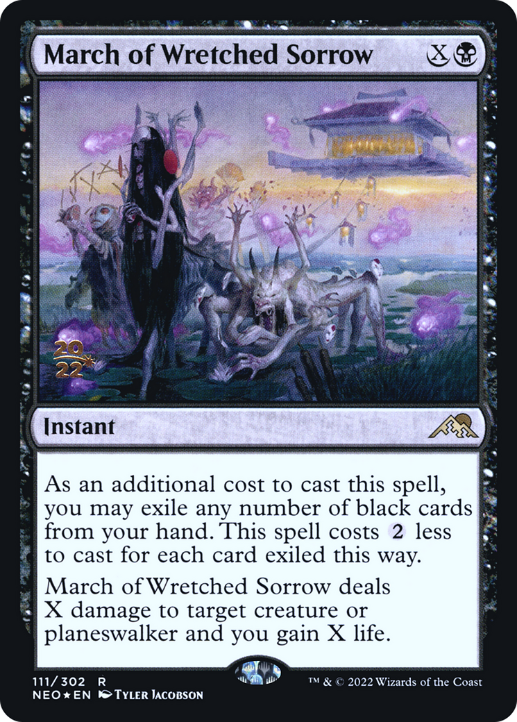 March of Wretched Sorrow (PNEO-111S) - Kamigawa: Neon Dynasty Promos Foil