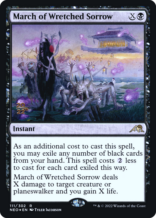 March of Wretched Sorrow (PNEO-111S) - Kamigawa: Neon Dynasty Promos Foil