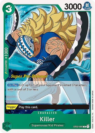 Killer (ST02-005) - Super Pre-Release Starter Deck 2: Worst Generation