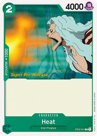 (ST02-011) Heat - Super Pre-Release Starter Deck 2: Worst Generation Normal