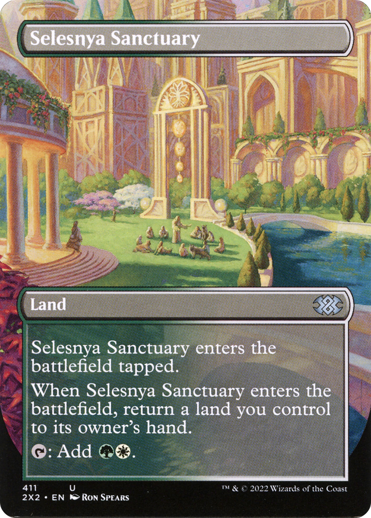 Selesnya Sanctuary  (Borderless)(2X2-411) - Double Masters 2022 Foil