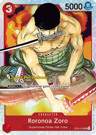 (ST01-013) Roronoa Zoro - Super Pre-Release Starter Deck 1: Straw Hat Crew Foil