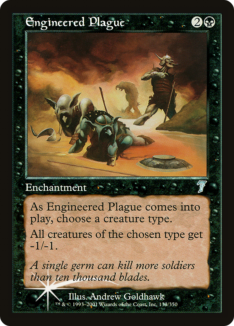 Engineered Plague (7ED-133★) - Seventh Edition Foil