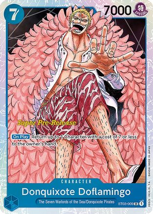 (ST03-009) Donquixote Doflamingo - Super Pre-Release Starter Deck 3: The Seven Warlords of the Sea Foil