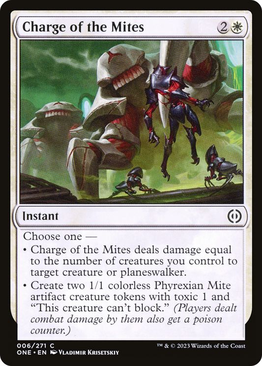 Charge of the Mites (ONE-006) - Phyrexia: All Will Be One Foil