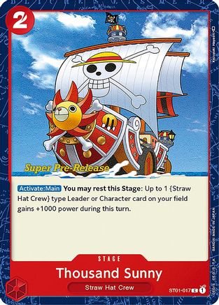 Thousand Sunny (ST01-017) - Super Pre-Release Starter Deck 1: Straw Hat Crew