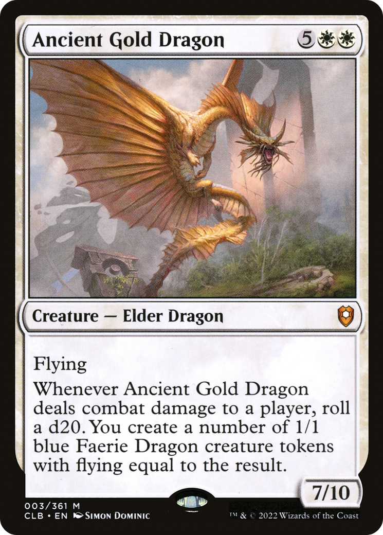 Ancient Gold Dragon (CLB-003) - Commander Legends: Battle for Baldur's Gate Foil