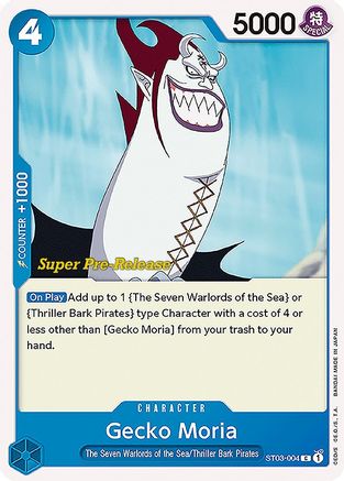 (ST03-004) Gecko Moria - Super Pre-Release Starter Deck 3: The Seven Warlords of the Sea Normal