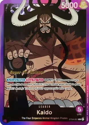 Kaido (001) (ST04-001) - Super Pre-Release Starter Deck 4: Animal Kingdom Pirates Foil