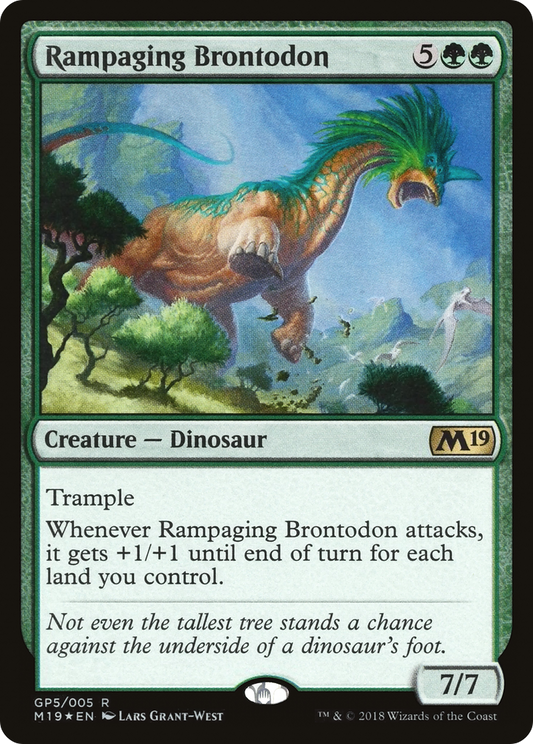 Rampaging Brontodon (G18-GP5) - M19 Gift Pack Foil