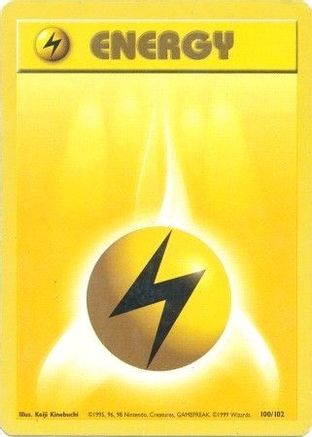 Lightning Energy - 100/102 - Base Set Normal