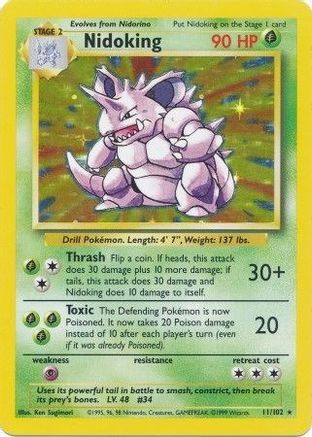 Nidoking - 011/102 - Base Set Holofoil