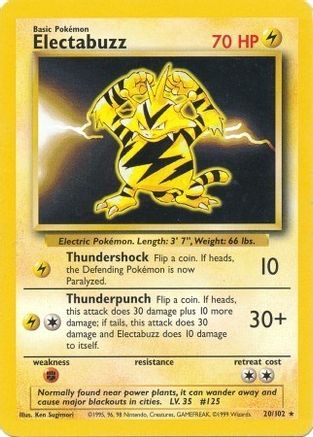 Electabuzz - 020/102 - Base Set Normal